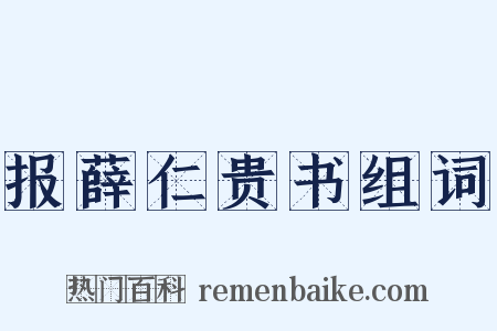 报薛仁贵书组词是什么意思的图片